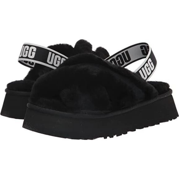 UGG Disco Cross Genuine Shearling Slide (Women) 100% Authentic Fast shipping - Picture 1 of 9